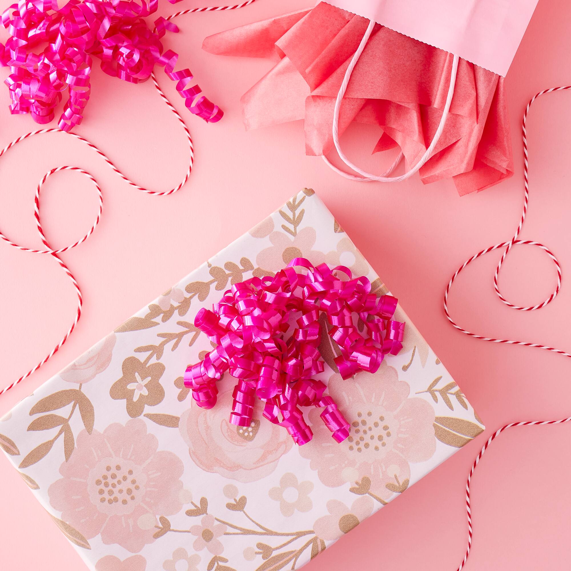 12 Packs: 2 ct. (24 total) 30" Fuchsia Twisty Bows by Celebrate It™